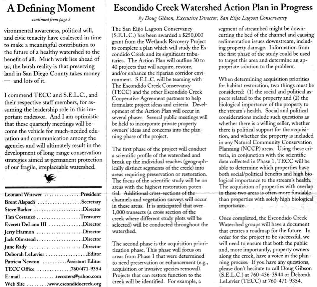 TECC Autumn 2003 Newsletter Page 4