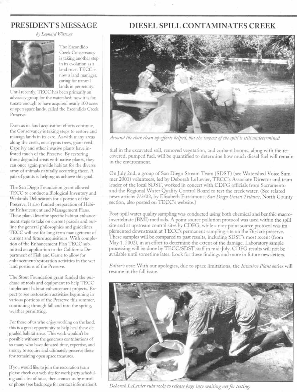 TECC Summer 2002 newsletter Page 2