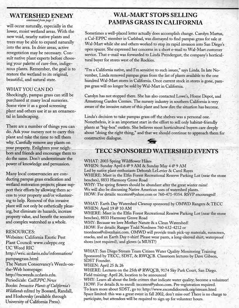 TECC Winter 2003 Newsletter Page 2