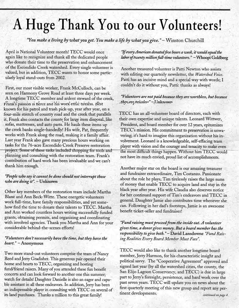 TECC Spring 2003 Newsletter Page 3